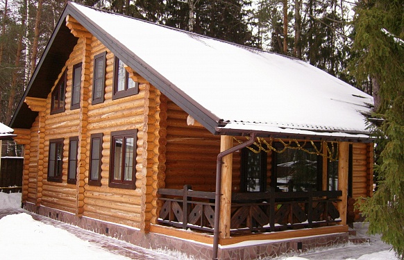 Построенный домДеревянный дом в деревне Новый быт, Чеховский район