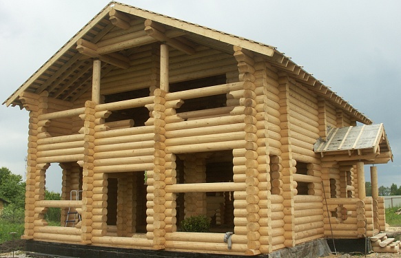 Построенный домДом из оцилиндрованного бревна в д.Вишенки
