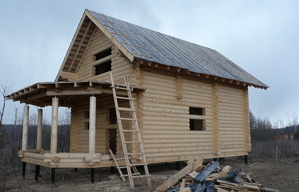 Построенный домСтроительство бани в деревне Воскресенки