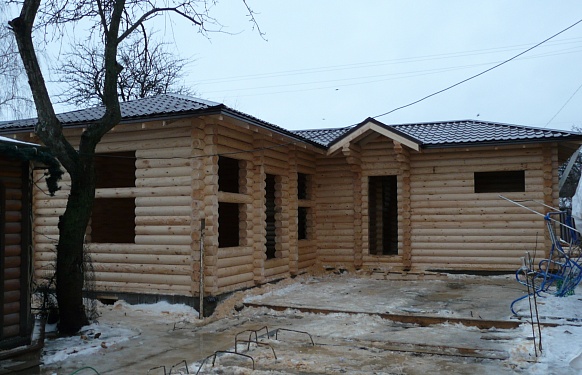 Построенный домСтроительство одноэтажной бани в городе Серпухов